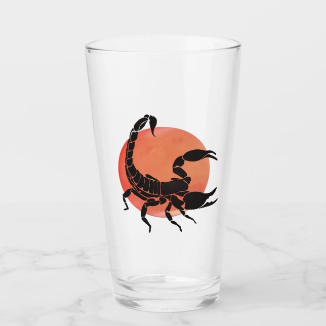 Verre Scorpio, signe zodiaque (Devant)