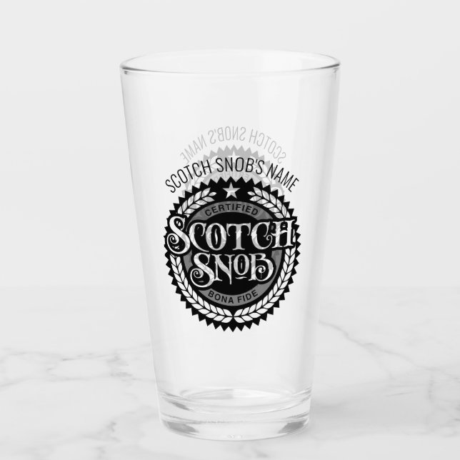Verre Scotch Snob - drôle de buveur de whiskey (Devant)