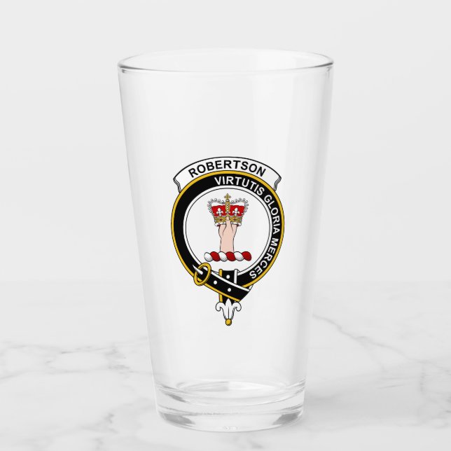 Verre Scottish Robertson Modern Clan Crest Scottish Beer (Devant)
