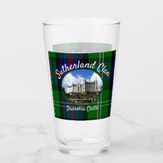 Verre Scottish Sutherland Clan Castle Tartan Glass Cup