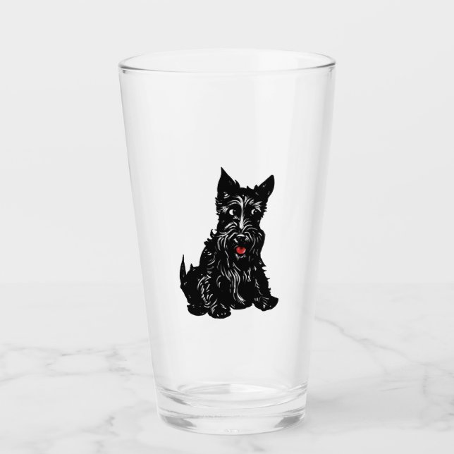 Verre Scottish terrier (Devant)
