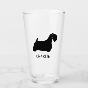 Verre Sealyham Terrier Chien Silhouette Personnalisé