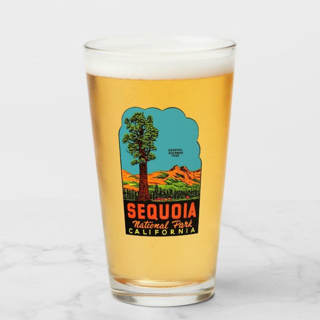 Verre Sequoia National Park, Californie - Pint Glass (Devant (rempli))