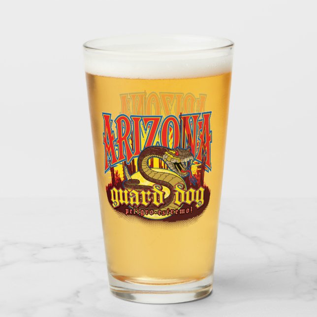 Verre Serpent de chien de la Garde de l'Arizona (Devant (rempli))