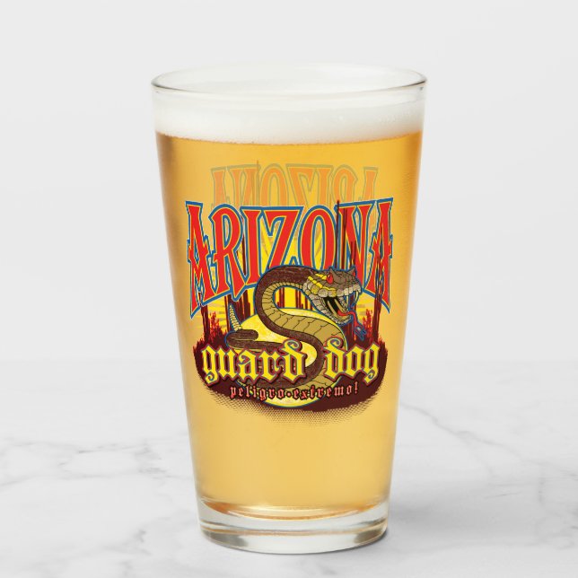 Verre Serpent de chien de la Garde de l'Arizona (Devant (rempli))