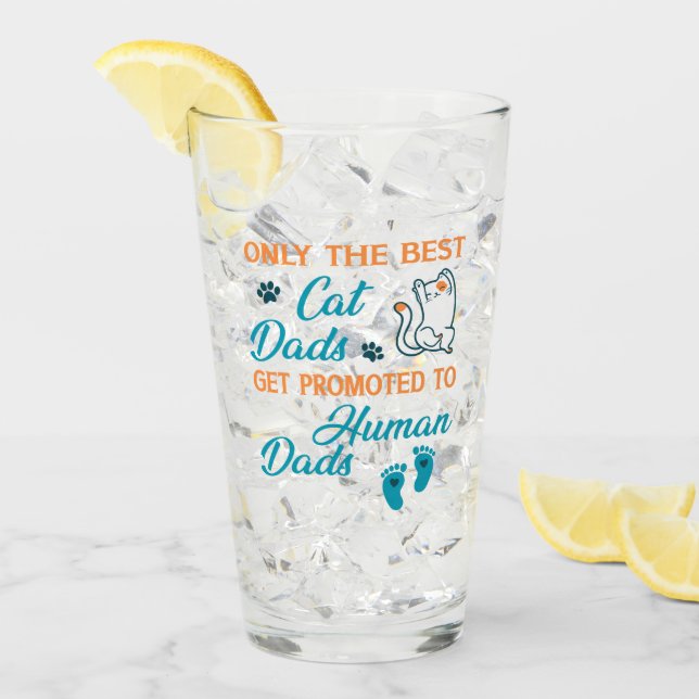 Verre Seuls Les Meilleurs Dads De Chat Sont Promus Aux D (Devant glace)