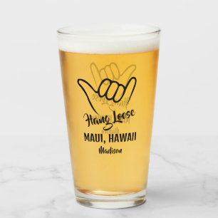 Verre Shaka du nom et de l'emplacement personnalisés