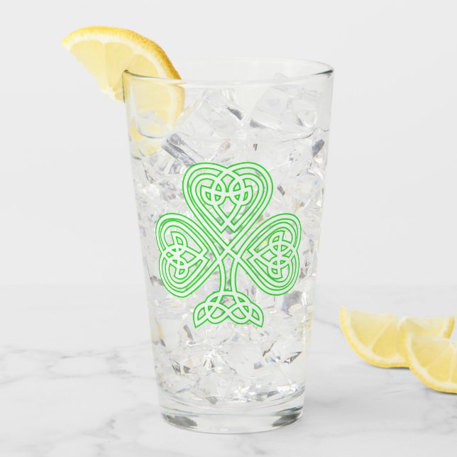 Verre Shamrock celte irlandais (Devant glace)