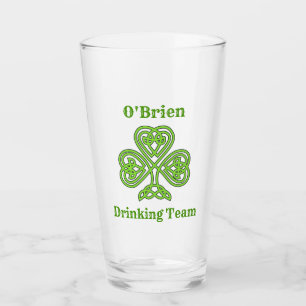 Verre Shamrock de l'équipe de Jour de la Saint Patrick