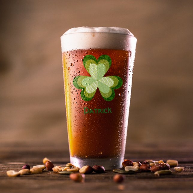 Verre Shamrock personnalisé à l'air vert (Créateur téléchargé)