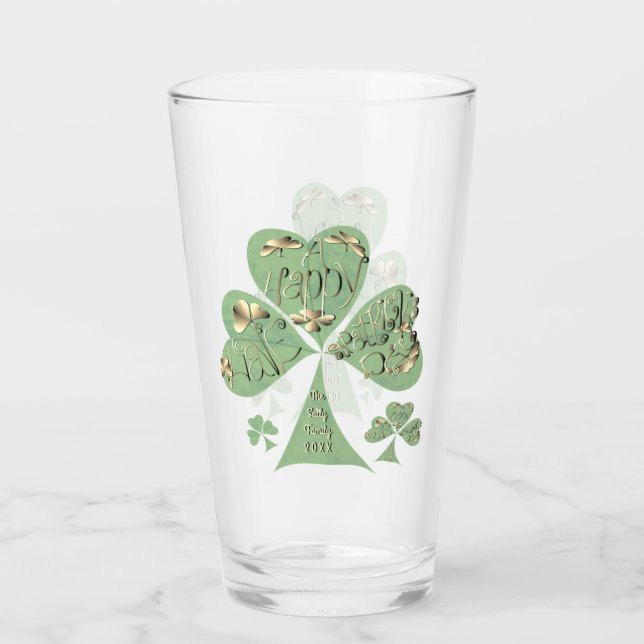Verre Shamrocks de la Saint Patrick (Devant)