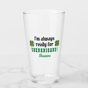 Verre Shenanigans Funny St. Patrick's Day Bière Pint