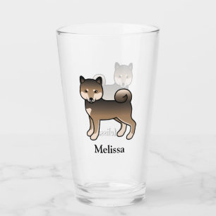 Verre Shiba Inu sésame Chien mignon & nom