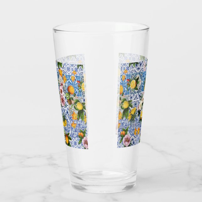 Verre Sicilian style with flowers and lemon (Droite)