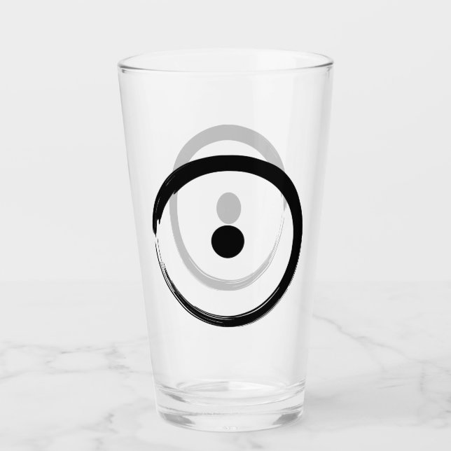 Verre Signe astrologique - Bouddhisme Zen Circle 1 (Devant)