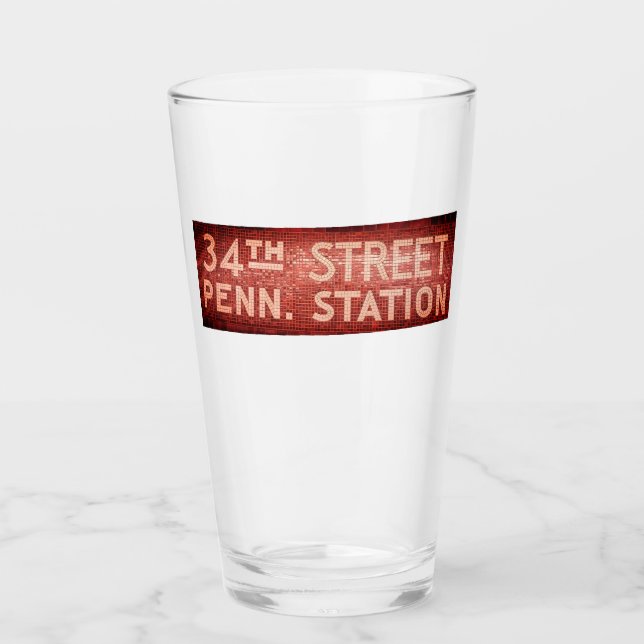 Verre SIGNE DE LA GARE DE NY Tile 34th Street New York (Devant)