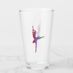 Verre Silhouette Ballerina Danse élégante de ballet