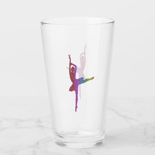 Verre Silhouette Ballerina | Danse élégante de ballet (Devant)