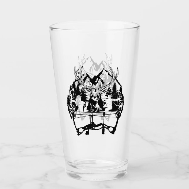 Verre Silhouette Conception des Archers Chasse aux Cerfs (Devant)
