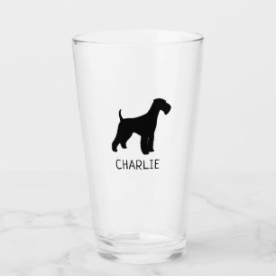 Verre Silhouette de chien d'Airedale Terrier