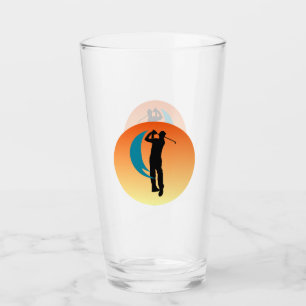 Verre Silhouette noire Image d'un golfeur