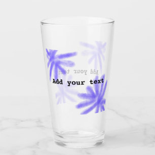 Verre Simple aquarelle violette ajoutez votre texte étoi