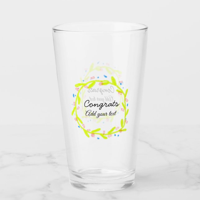Verre Simple congratulation graduation add your (Devant)