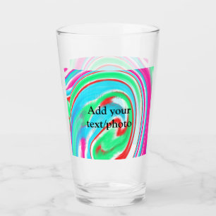 Verre Simple coulée acrylique marbre ajoutez votre texte