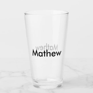 Verre simple lettre initiale monogramme ajouter votre no