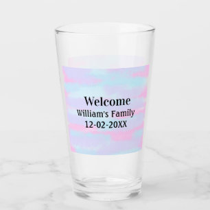 Verre simple logo monogramme minimal accueil personnalis