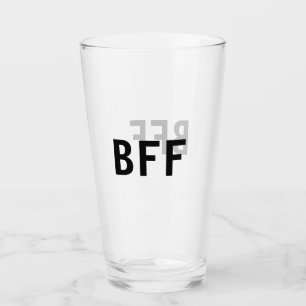 Verre Simple minimal BFF meilleures amies famille nom pe