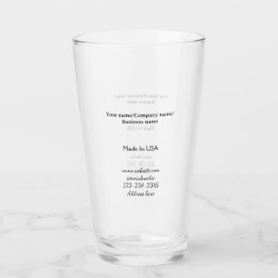 Verre simple minimaliste ajoutez votre logo/design ici e