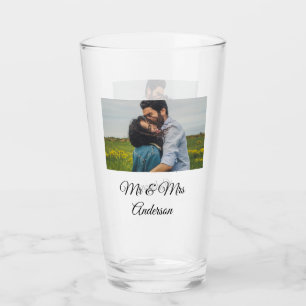 Verre Simple minimaliste monsieur et madame ajoutez votr