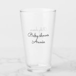 Verre simple minimum ajouter votre nom baby shower texte<br><div class="desc">conception</div>