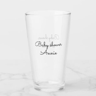 Verre simple minimum ajouter votre nom baby shower texte