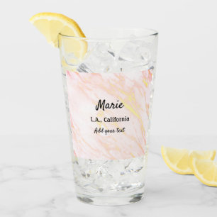 Verre simple minimum ajouter votre nom ville texte m