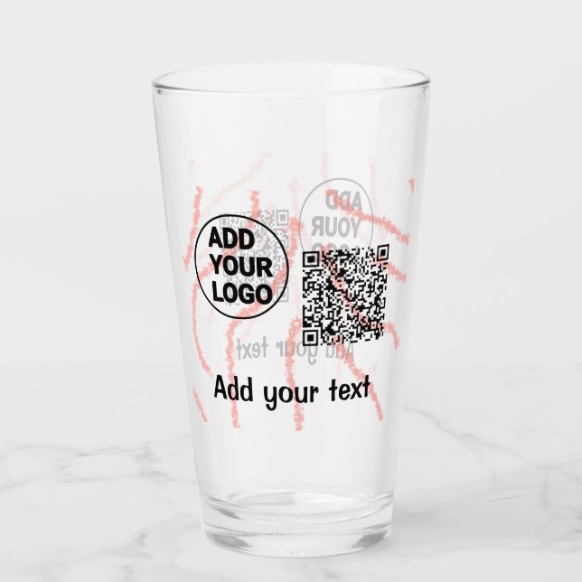 Verre Simple minimum q r code ajouter le logo code d'ana (Devant)