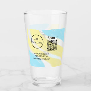 Verre Simple minimum q r code ajouter logo code d'analys