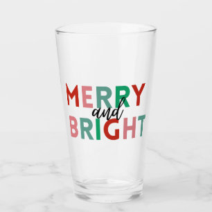 Verre Simple moderne Merry & Bright Colorée Typographie