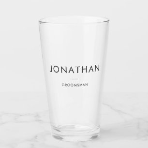 Verre Simple moderne minimaliste Best Man Groomsmen Cade