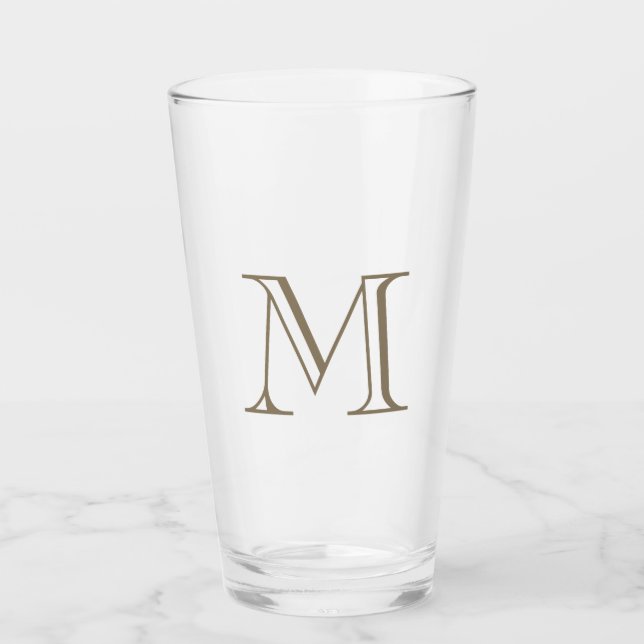 Verre Simple monogramme en or (Devant)