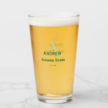 Verre simple monogramme personnalisé groomsmen<br><div class="desc">conception</div>
