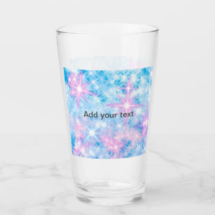 Verre Simple paillettes bleues scintillantes étoiles ajo