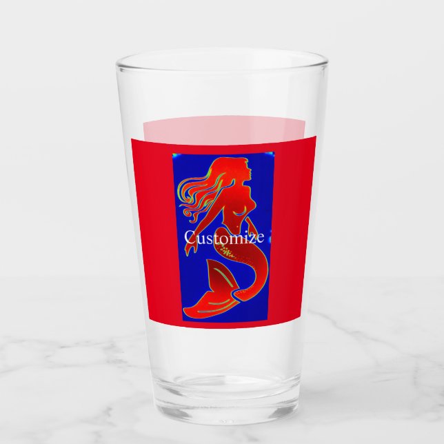 Verre sirène rouge (Devant)