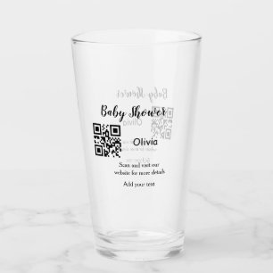 Verre Site web simple pour baby shower code-barres QR aj