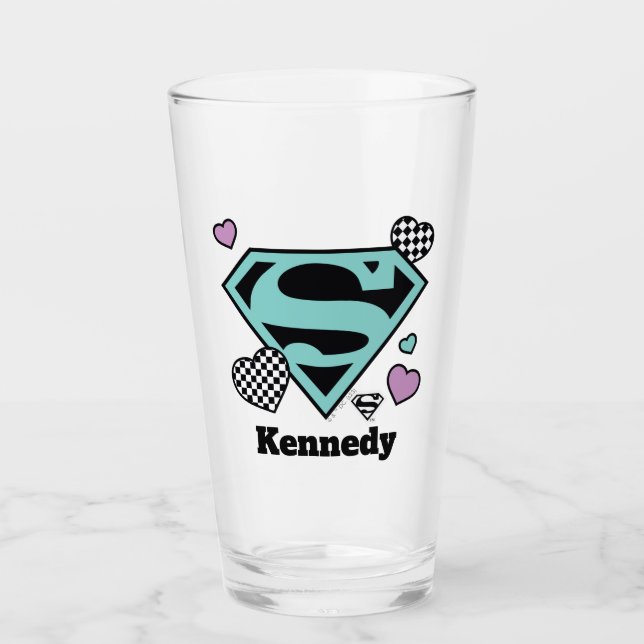 Verre Skater Girl Supergirl Coeurs S-Shield (Devant)