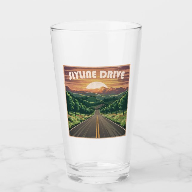 Verre Skyline Drive Virginia Sunset (Devant)
