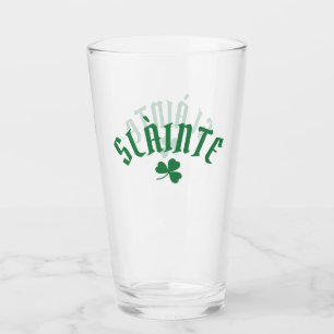 Verre SLÀINTE Funny Irish St. Patrick's Day Clover vert