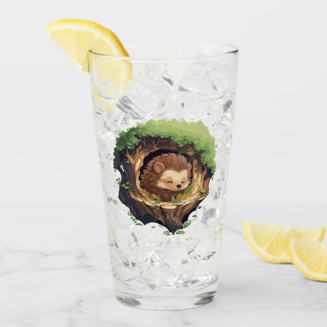 Verre Sleepy hedgehog (Devant glace)