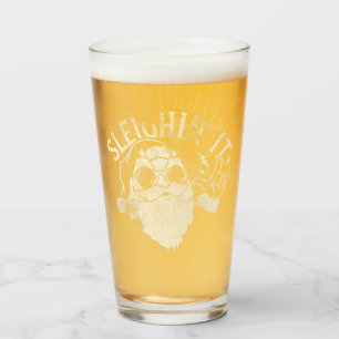 Verre Sleighin It Funny Père Noël Sleigh Noël